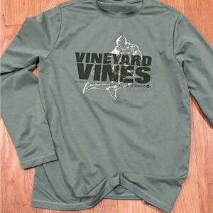 Vineyard Vines Olive Graphic Long Sleeve Tee